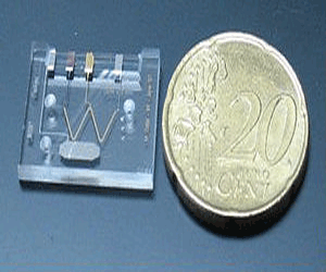 Actual size of a lab-on-a-chip Actual size of a lab-on-a-chip