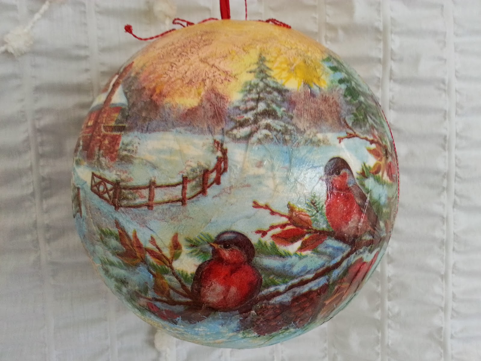 Palle Di Natale Polistirolo Decoupage Fantasia creativa: Palle Natale