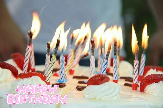 Beautiful Happy Birthday Image in hd with cake and candles free download