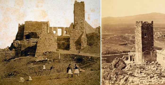 Ο χαμένος Πύργος της Ακρόπολης. Που ισοπέδωσαν και εξαφάνισαν οπως τόσους άλλους  αρχαίους ναούς οι βάρβαροι! 