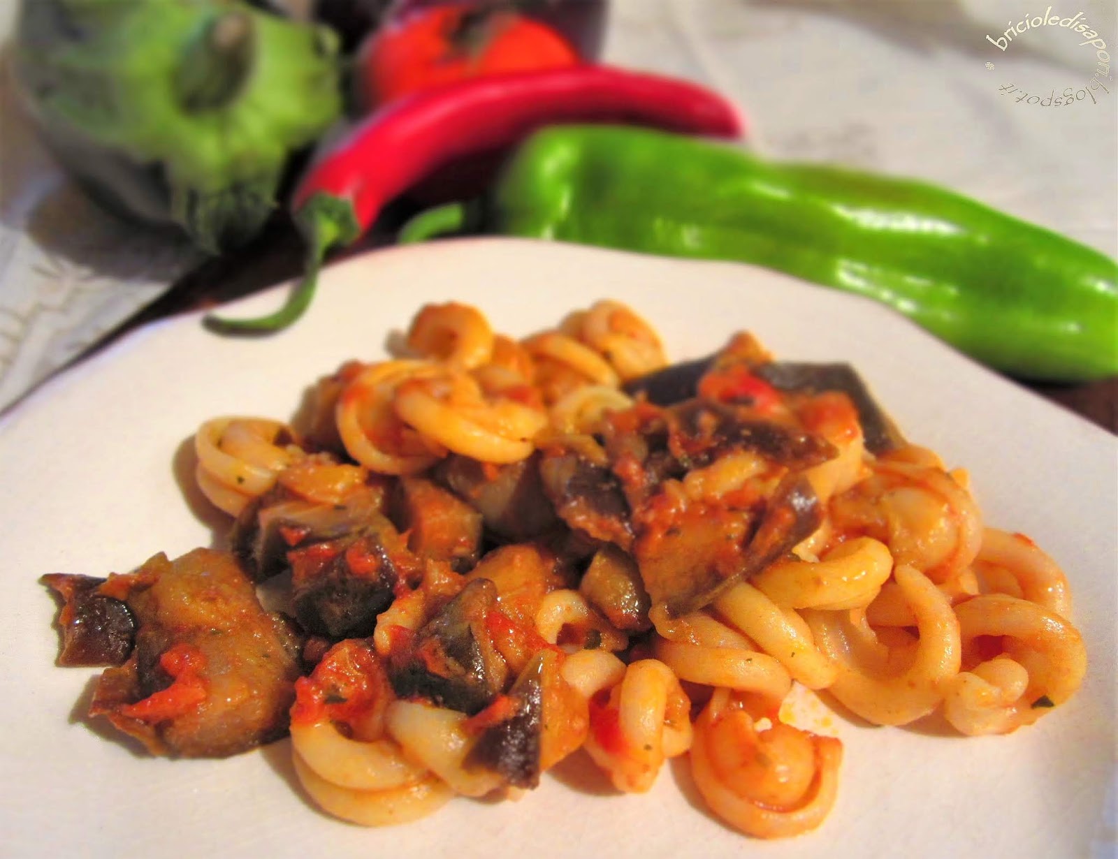 Pasta alla caponata BRICIOLE DI SAPORI