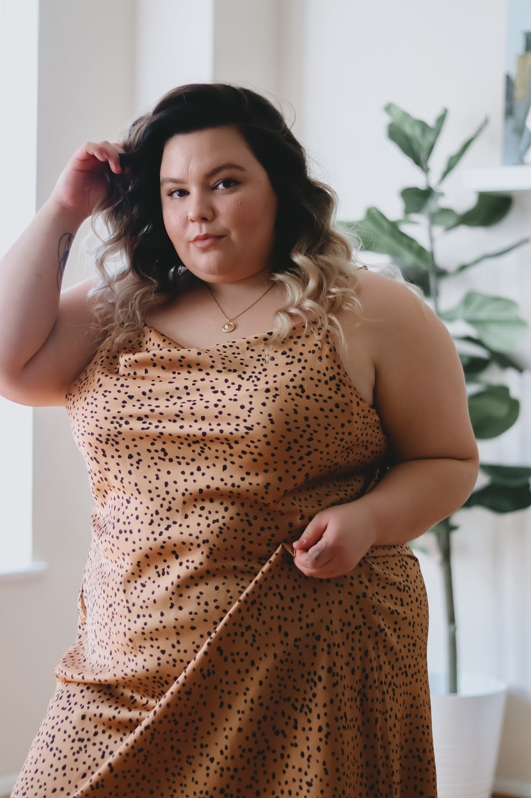 Chicago Plus Size Petite Fashion Blogger Natalie in the City talks work from home outfits and reviews Adore Me's dresses.