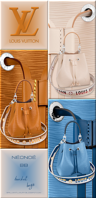 Louis Vuitton NéoNoé BB bucket bags in 3 different colours with embroidered Jacquard strap #bags #louisvuitton #brilliantluxury Louis Vuitton NéoNoé BB bucket bags in 3 different colours with embroidered Jacquard strap #bags #louisvuitton #brilliantluxury