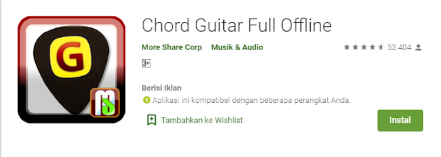 Aplikasi Chord Lagu Full Offline lengkap Tanpa Ribet