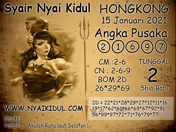 Syair Nyai HONGKONG 15 JANUARI 2021