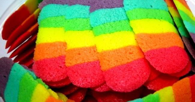 Resep Kue Kering Lidah Kucing Rainbow Mr.Kuliner