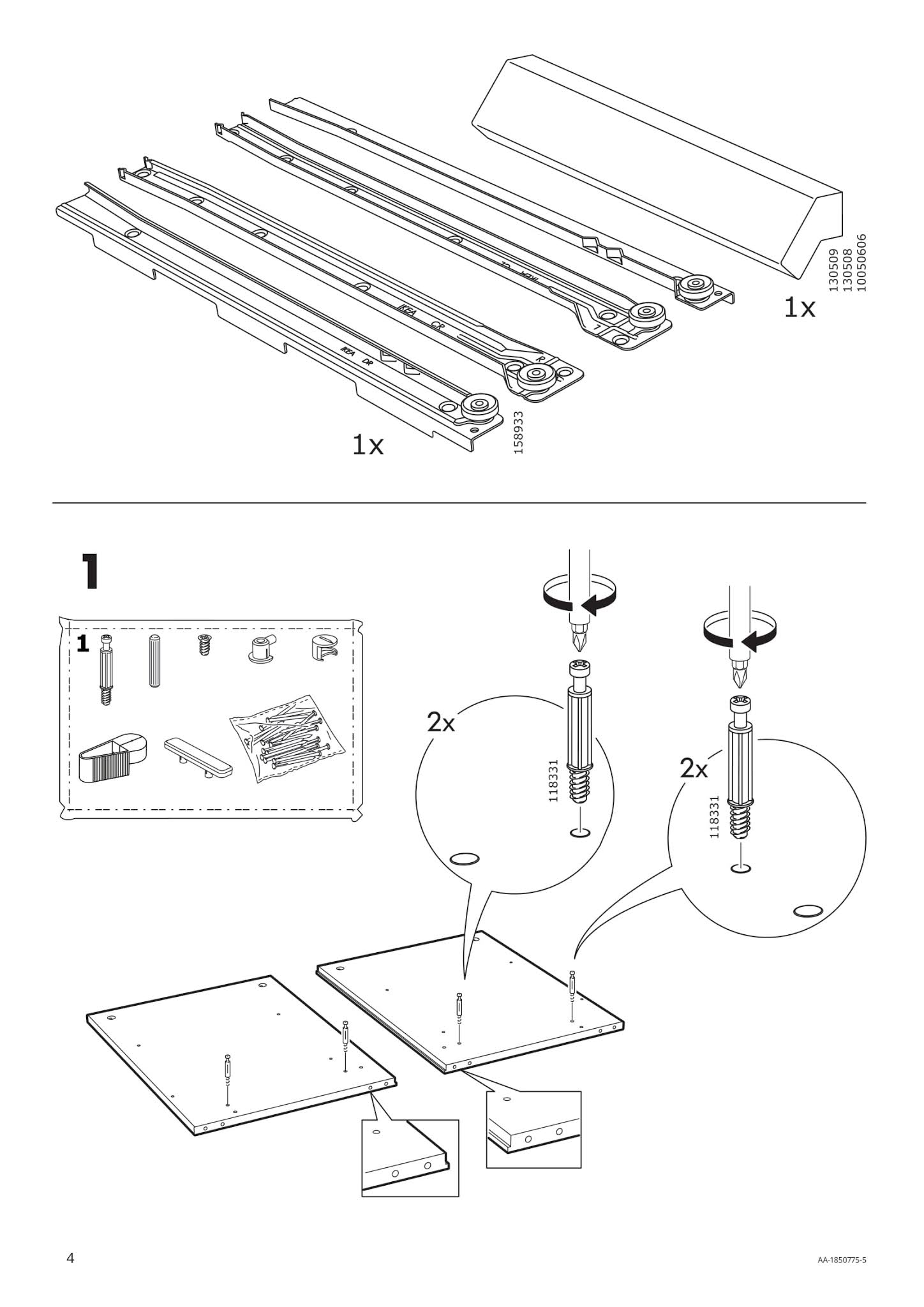 IKEA BRIMNES bedside table assembly guide