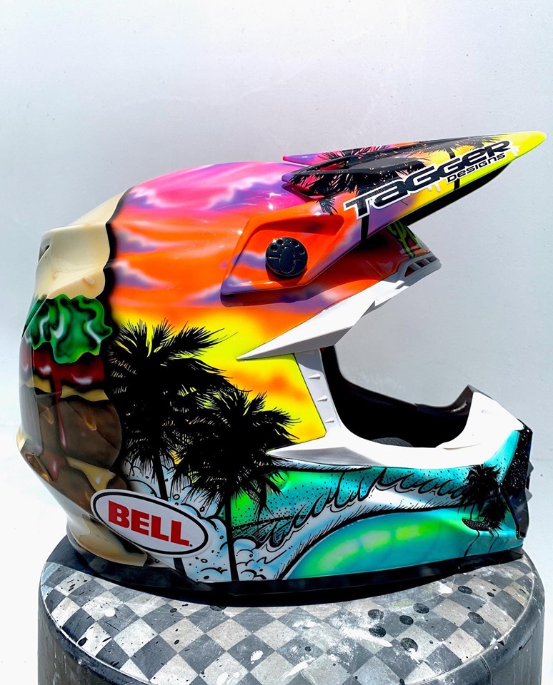 Racing Helmets Garage Bell Moto9 Flex "Cheeseburger in Paradise" 2019