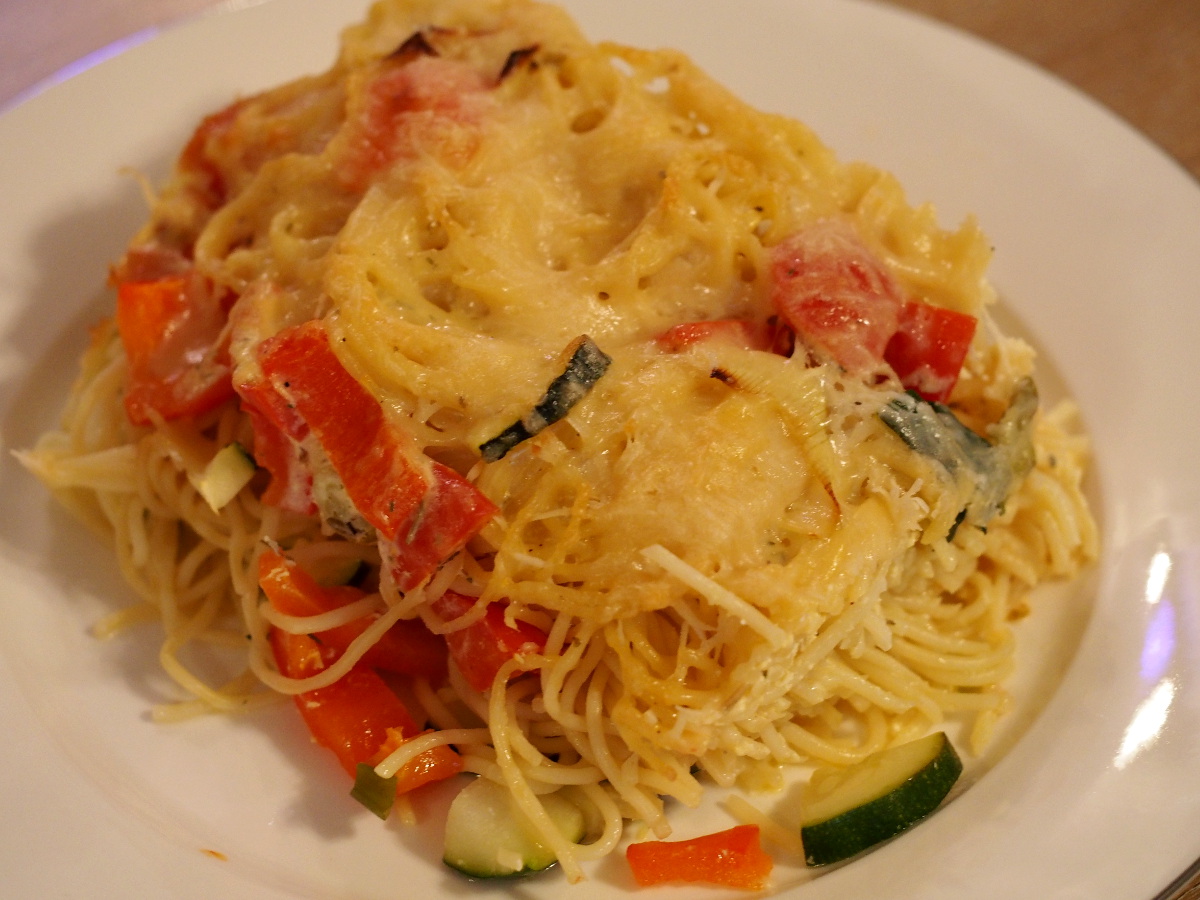 Spaghetti-Gemüse Auflauf (6 Portionen)