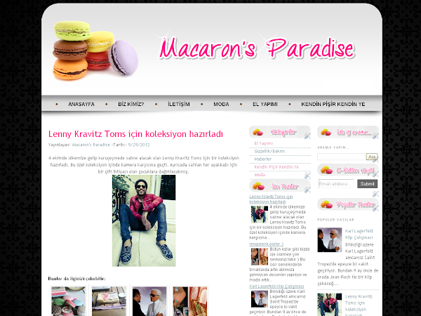 Macaron's Paradise Moda Blogu Tasarımı