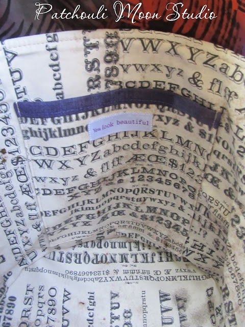 Interior view of the bag's slip pocket