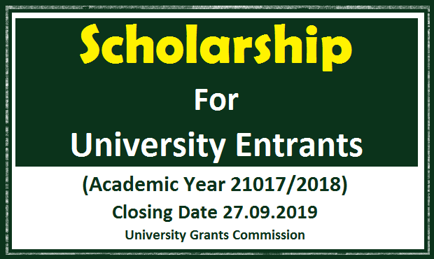 Scholarship for University Entrants (Academic Year 21017/2018)