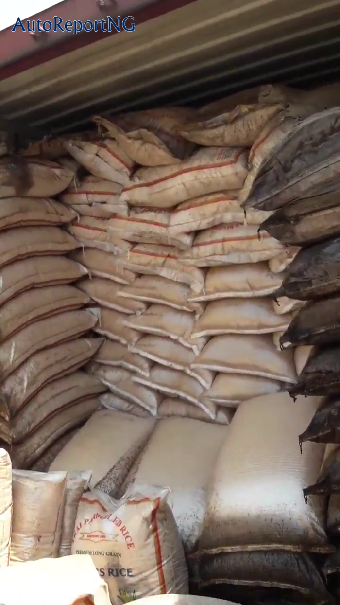 The Containers Containing Expired Rice That Customs Seized At The Port