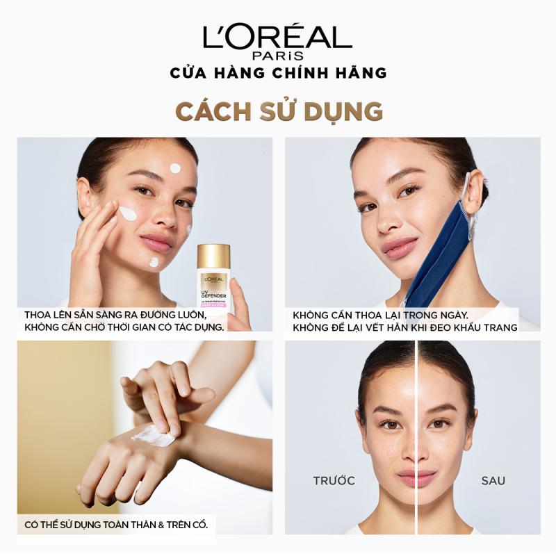 Kem chống nắng mịn nhẹ bảo vệ da chống lão hóa L’Oreal Paris UV Defender 50ml (Matte & Fresh – Kiềm dầu thoáng mịn)