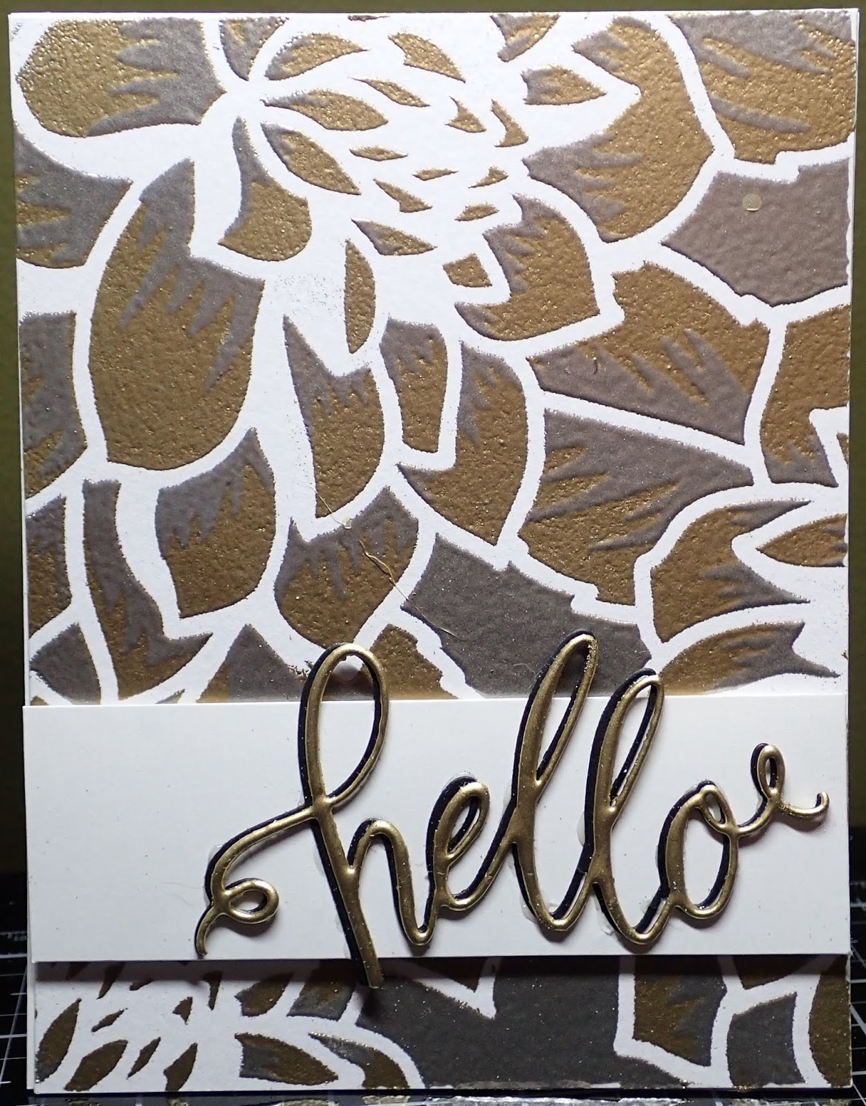 How to do double heat embossing using layered stencil