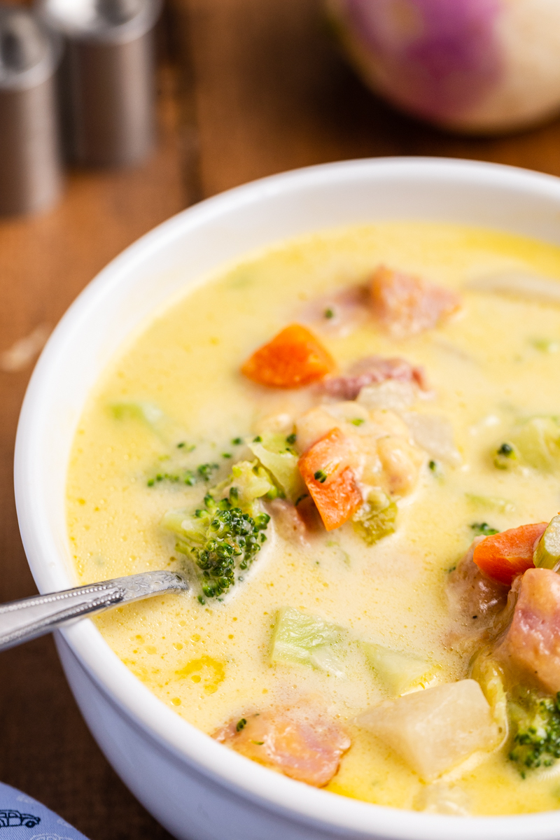 Keto Cheesy Ham Chowder