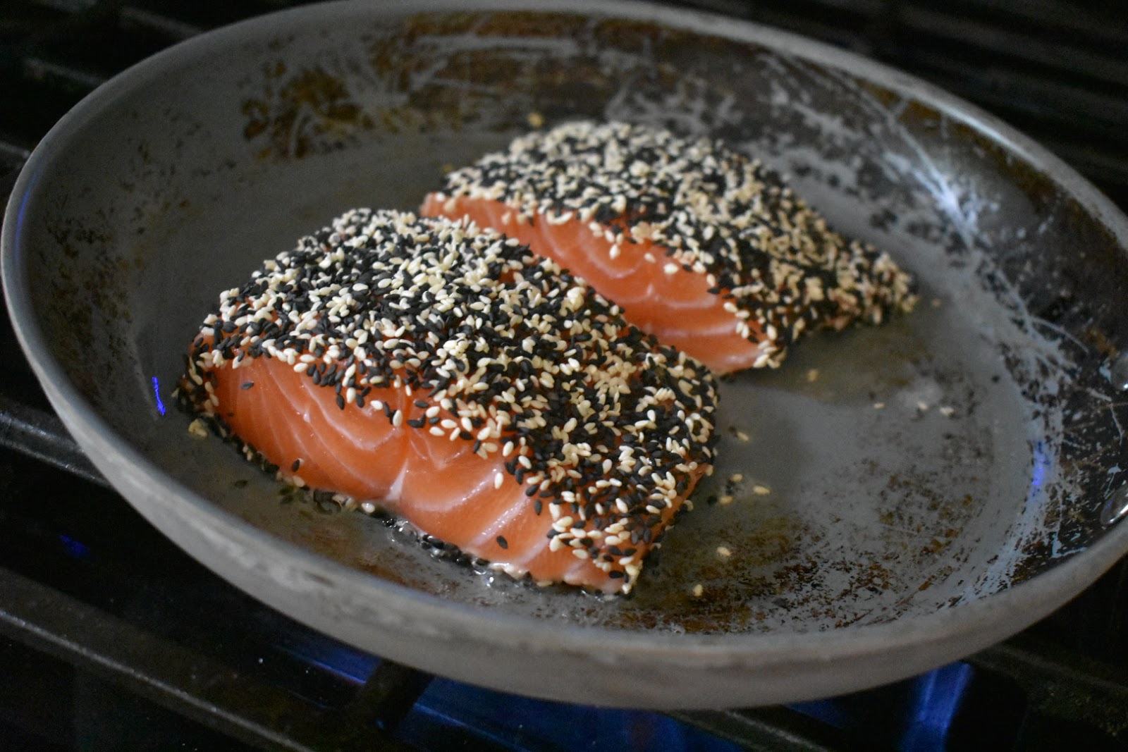 Sesame Crusted Salmon with Wasabi Aioli • Chef Jen