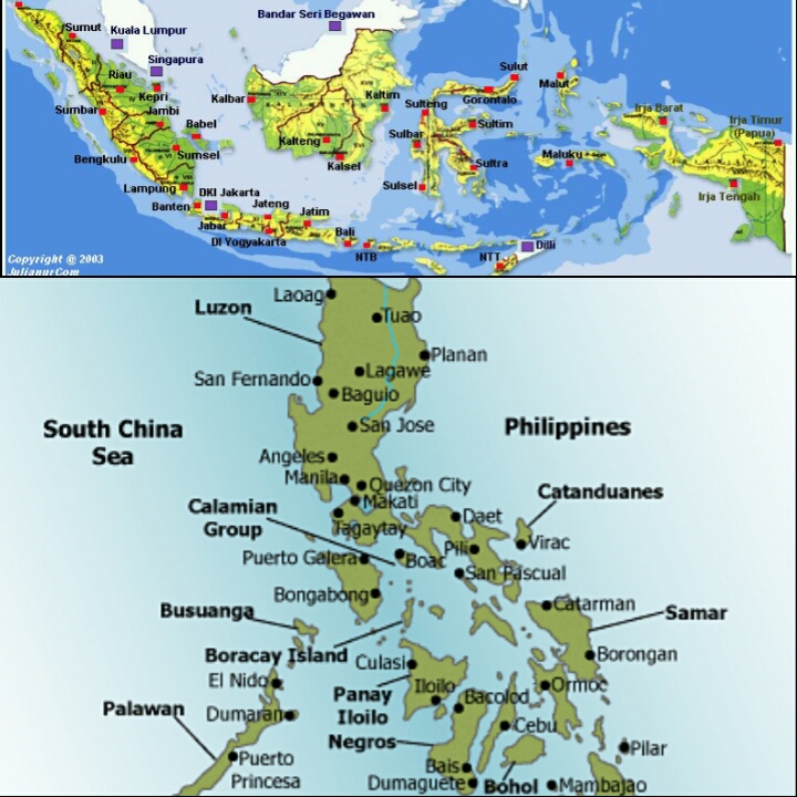 Indonesia Filipina Saudara Kembar Catatan Anak Rantau Peta Gambar Gampang