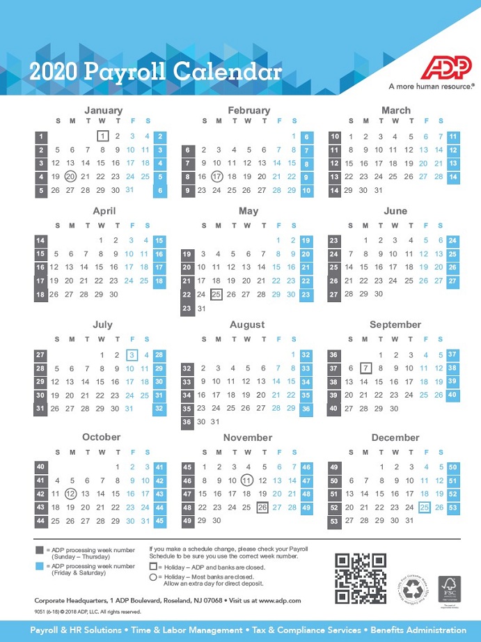Payroll Calendar