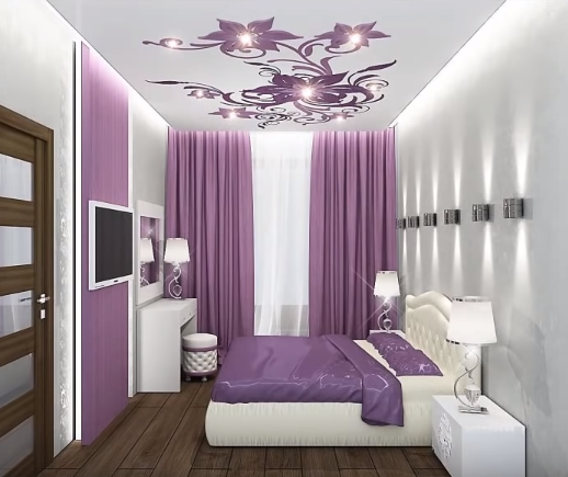 ديكورات جبس سقف غرفة النوم لكل المساحات وبتكاليف مختلفة، مع الألوان .