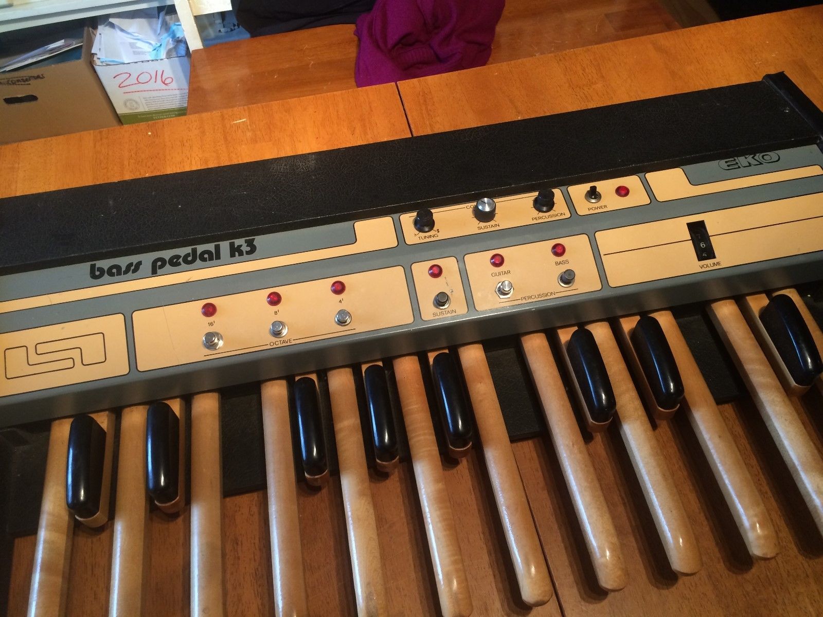 MATRIXSYNTH VINTAGE EKO BASS FOOT PEDALS K3 ANALOG BASS SYNTHESIZER