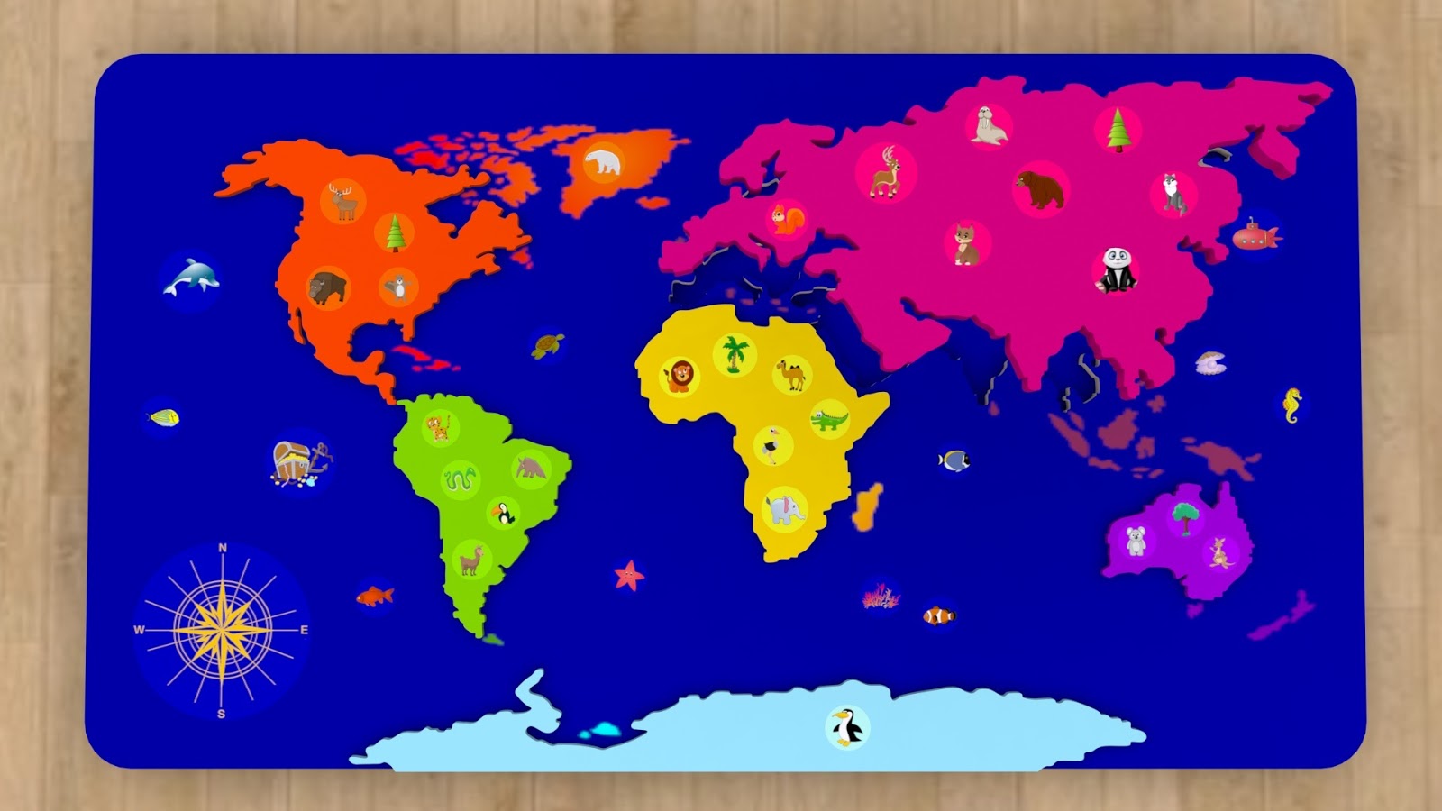 Карта самой маленькой страны. Континенты для дошкольников. Материки для детей.