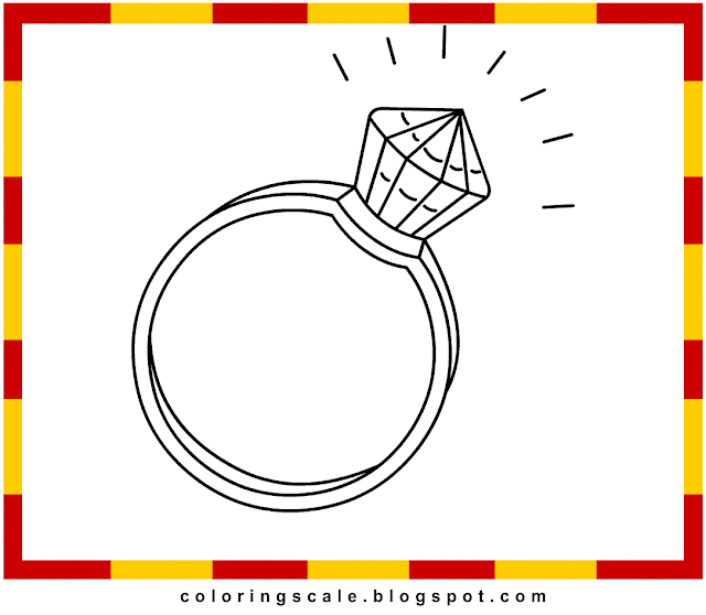 Coloring Pages Printable for kids Diamond Ring Coloring pages for kids