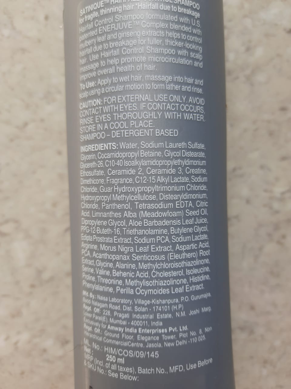 Amway Satinique Hairfall Control Shampoo Review