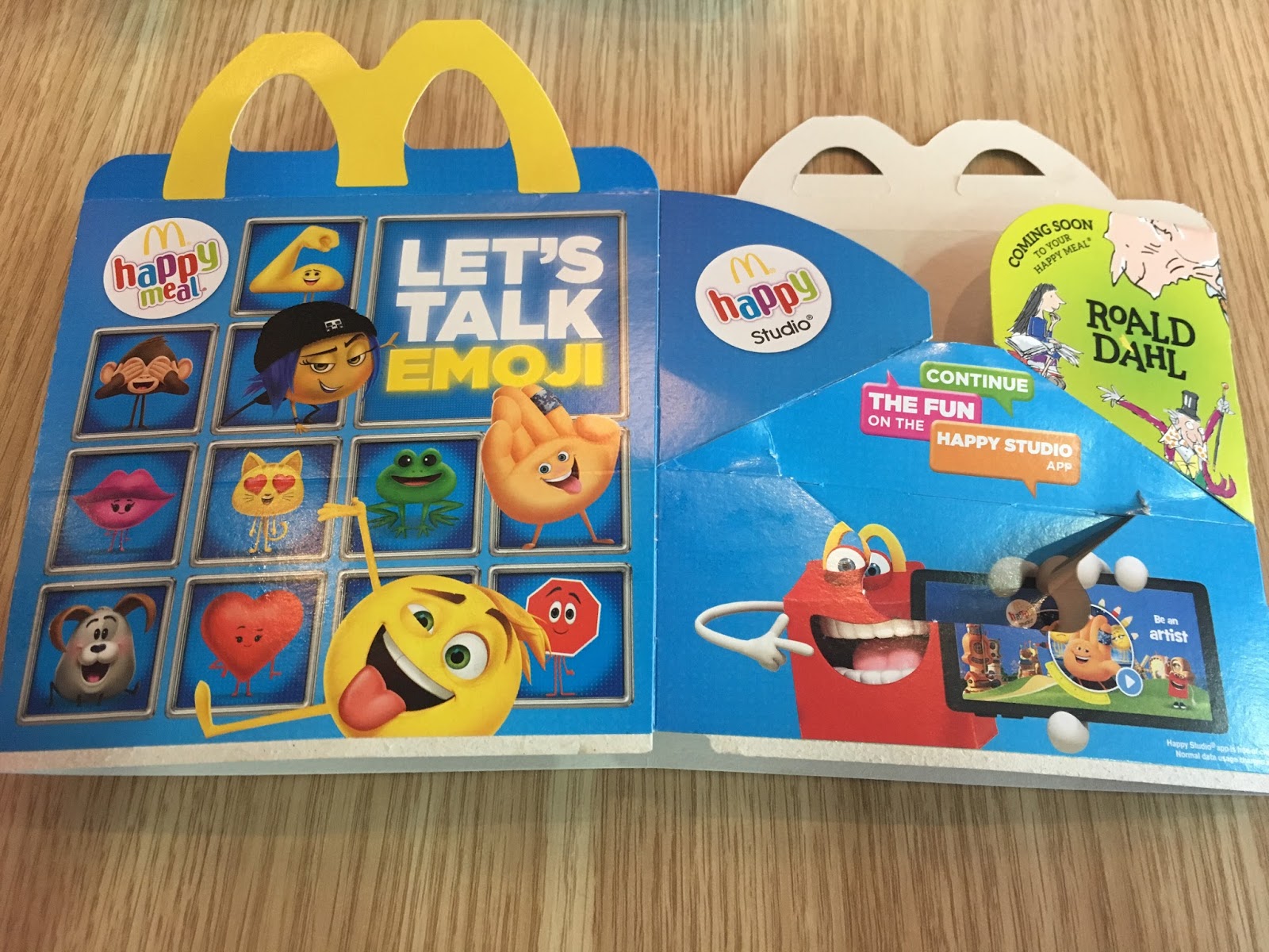 a review a day todays review the emoji movie happy meal box happy meal box