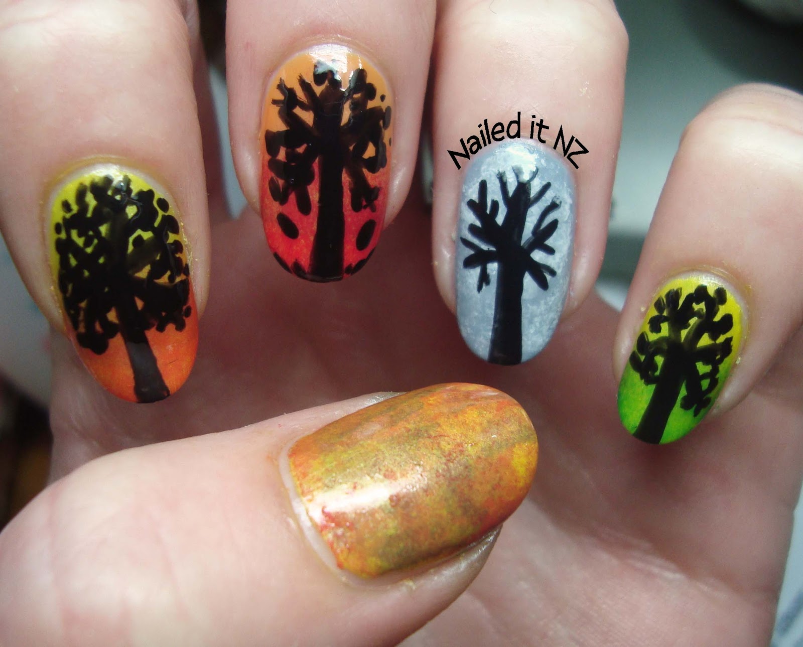 Four Seasons nail art