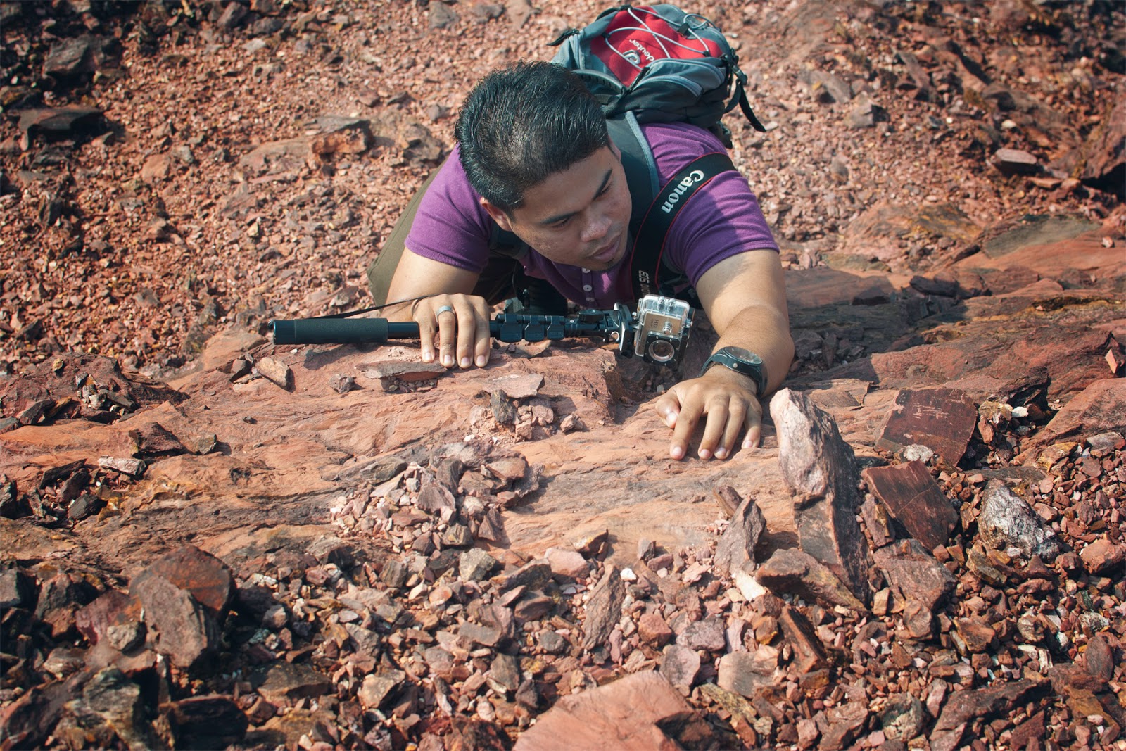 Kegigihan, panjat bukit, hiking, gambar cantik, arzmoha,