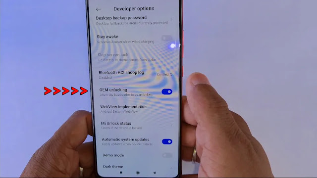 turn on OEM Unlocking turn on OEM Unlocking