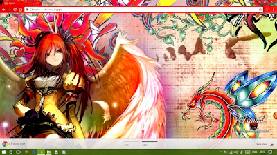 Angelic Anime Girl Google Chrome Theme
