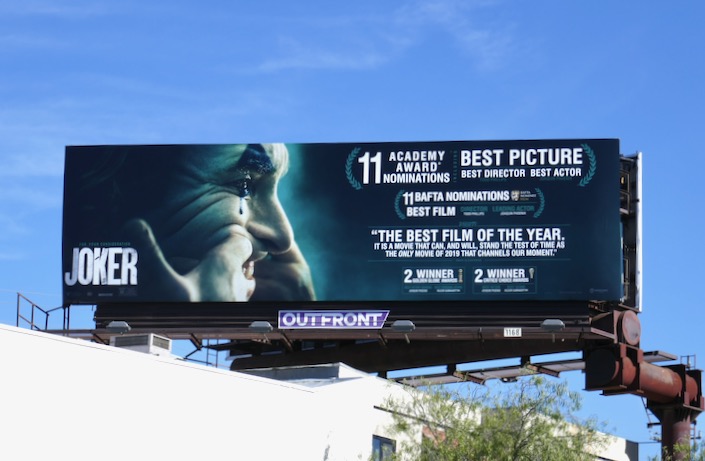 Joker Oscar nominee billboard 3rd Street Joker Oscar nominee billboard
