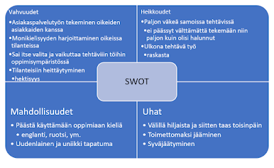 SWOT Lahti2017 oppimisympäristönä oman oppimisen kannalta
