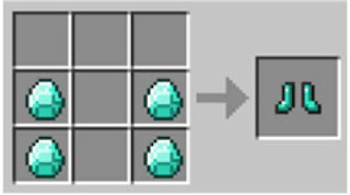 Minecraft diamond boots recipe