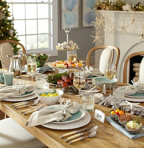 Coastal Christmas Table