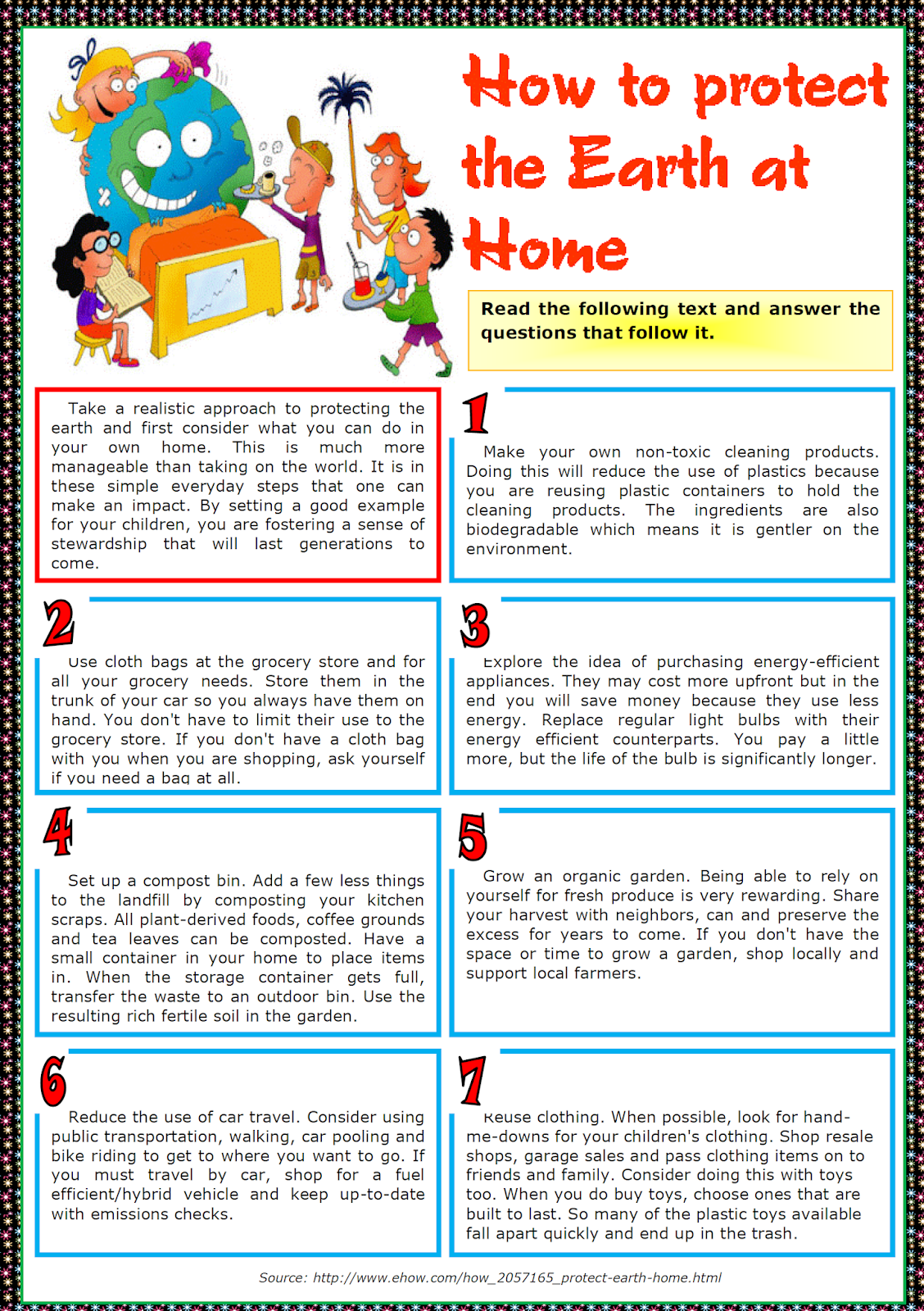 Neighbors questions. Home reading задания. Environment задания по английскому языку. Воркшит the environment for Kids. Environment Worksheets.