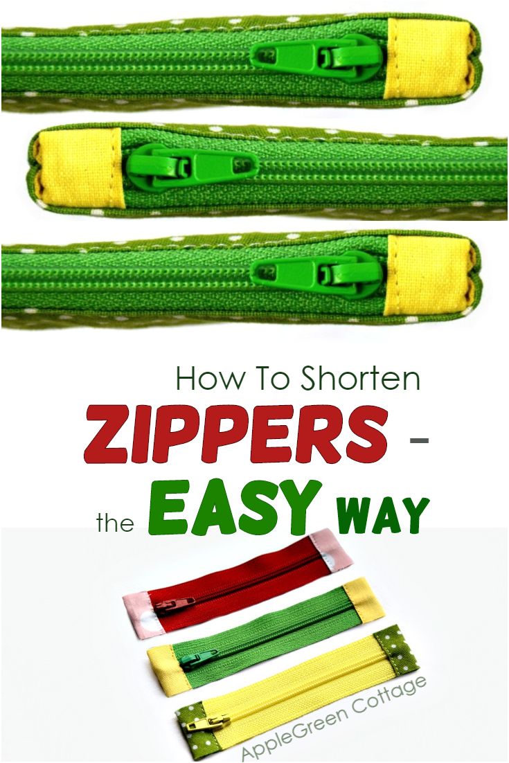 How To Shorten A Zipper And Add Zipper Tabs AppleGreen Cottage