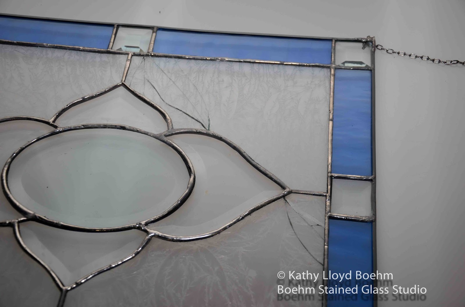 Boehm Stained Glass Blog Glue Chip Glass panel Repair
