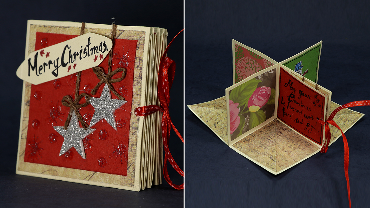 Christmas pop-up card how to make Christmas pop-up card how to make