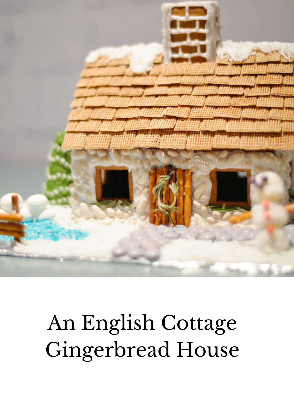 English cottage gingerbread house