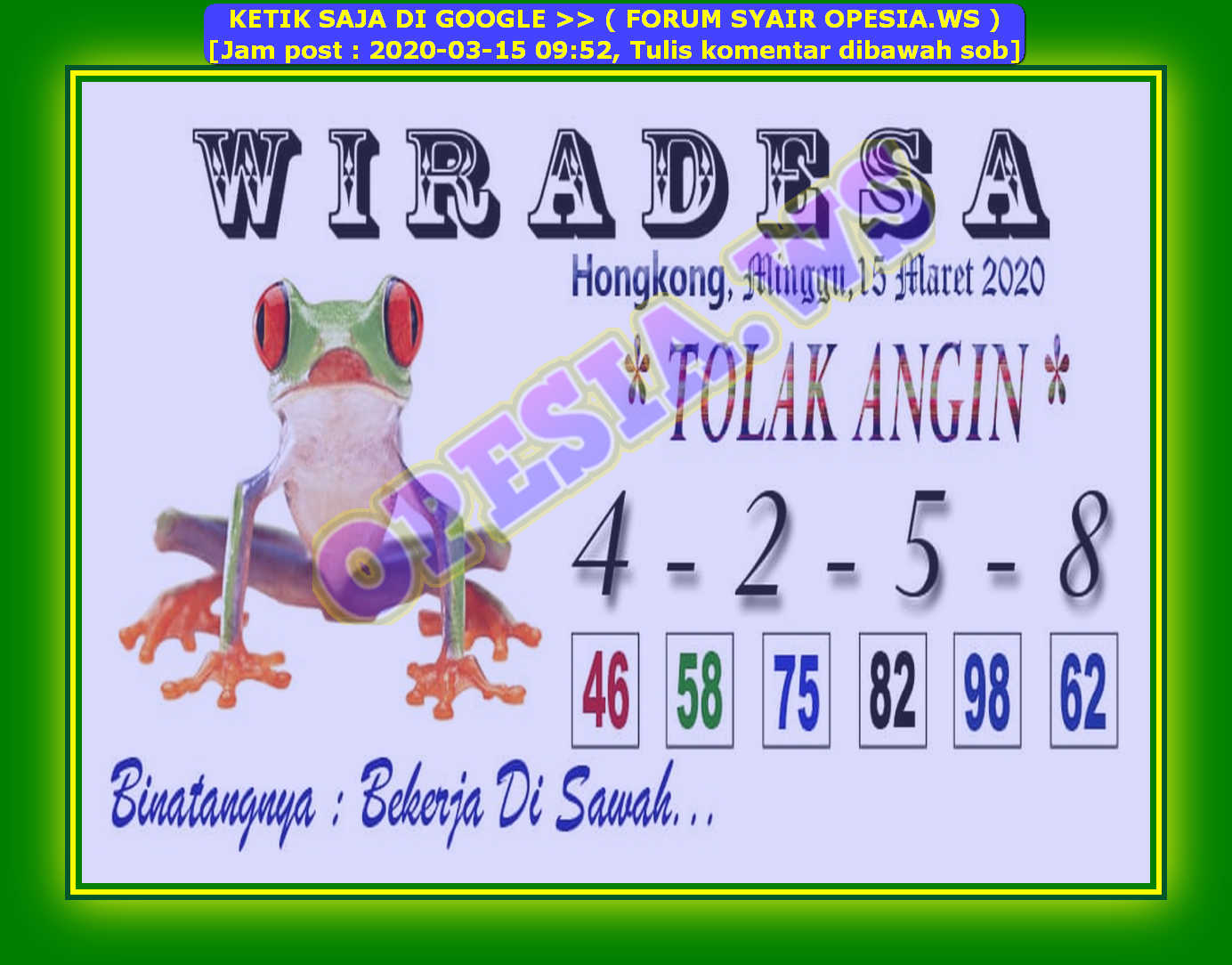 Opesia Ws Hk 15 Juli 2020