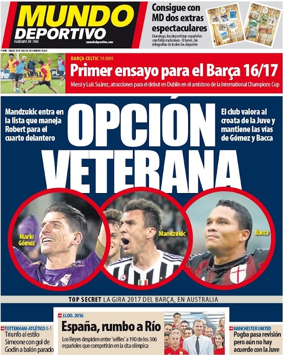FC Barcelona, Mundo Deportivo: "Opción veterana"