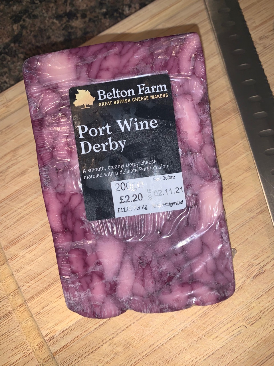 FOODSTUFF FINDS Port Wine Derby Cheese (Tesco) By cinabar