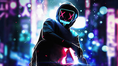 HD wallpaper City Hoodie Mask Man