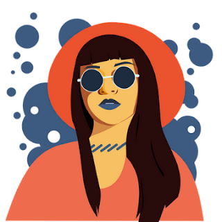 cool girl with hat and sunglass profile pic