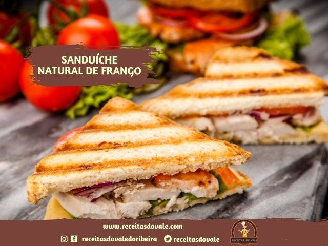 Receita de Sanduíche Natural de Frango