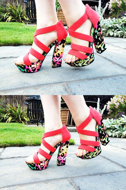 New Look bright animal print shoes