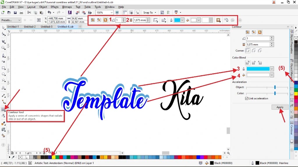 Cara Mewarnai Objek Di Coreldraw Menggunakan Fill Dan Outline Templatekita Com